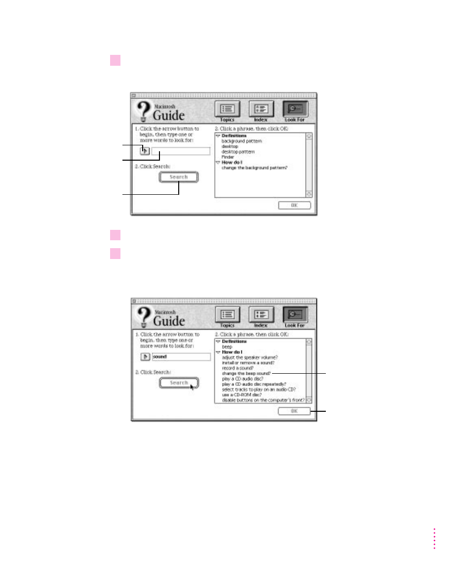 Getting answers with the look for button | Apple Macintosh LC 630 DOS User Manual | Page 34 / 203