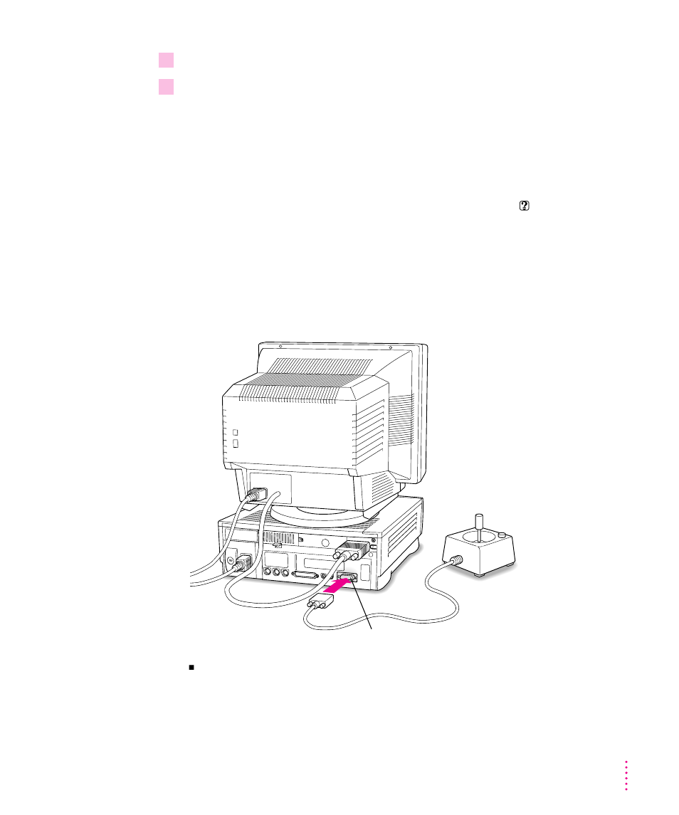 Connecting a game controller 33, Connecting a game controller | Apple Macintosh LC 630 DOS User Manual | Page 44 / 203