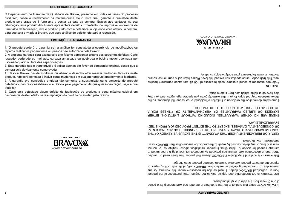Bravox Linha PXW User Manual | Page 5 / 5