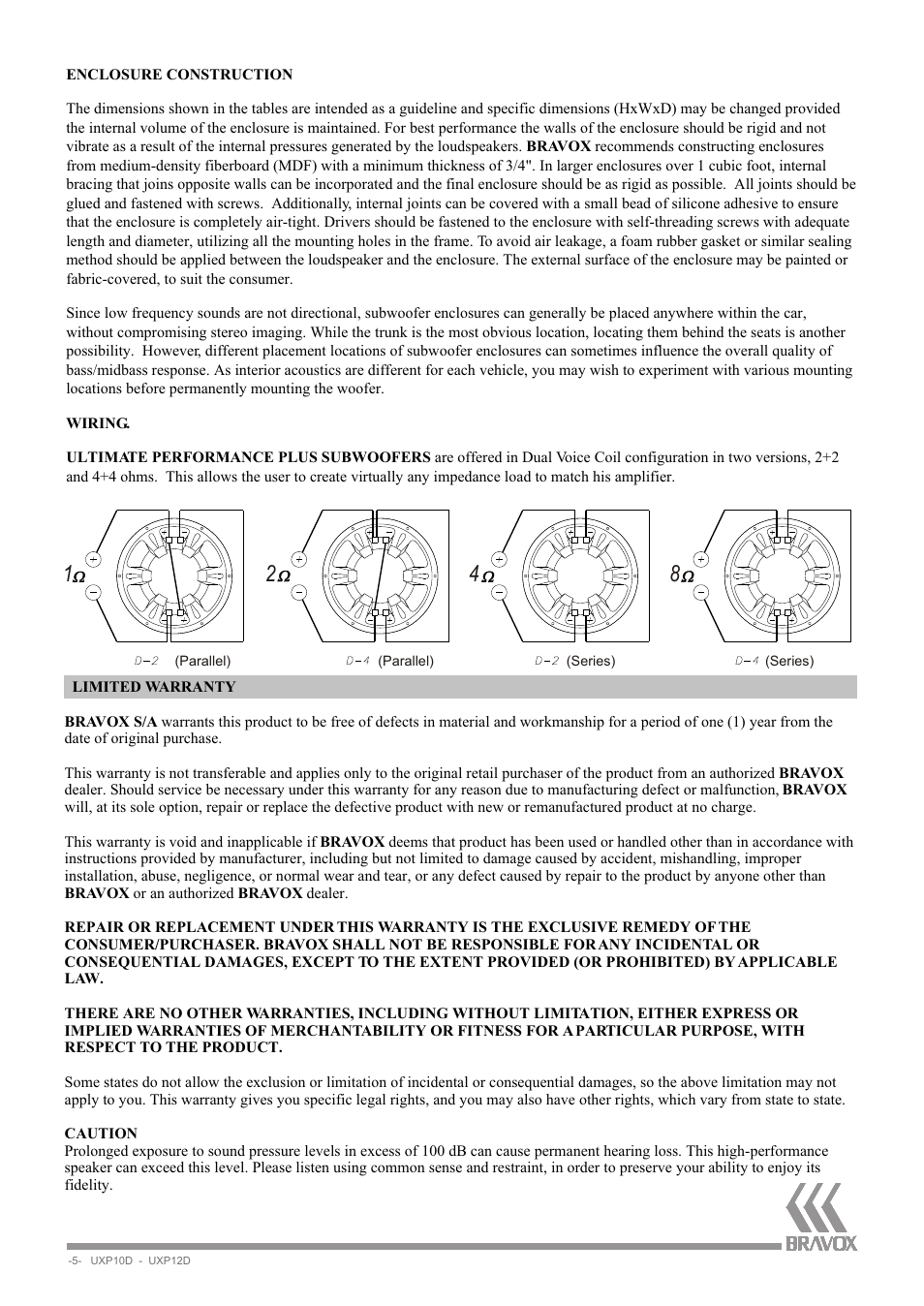 Bravox Linha UXP User Manual | Page 5 / 12