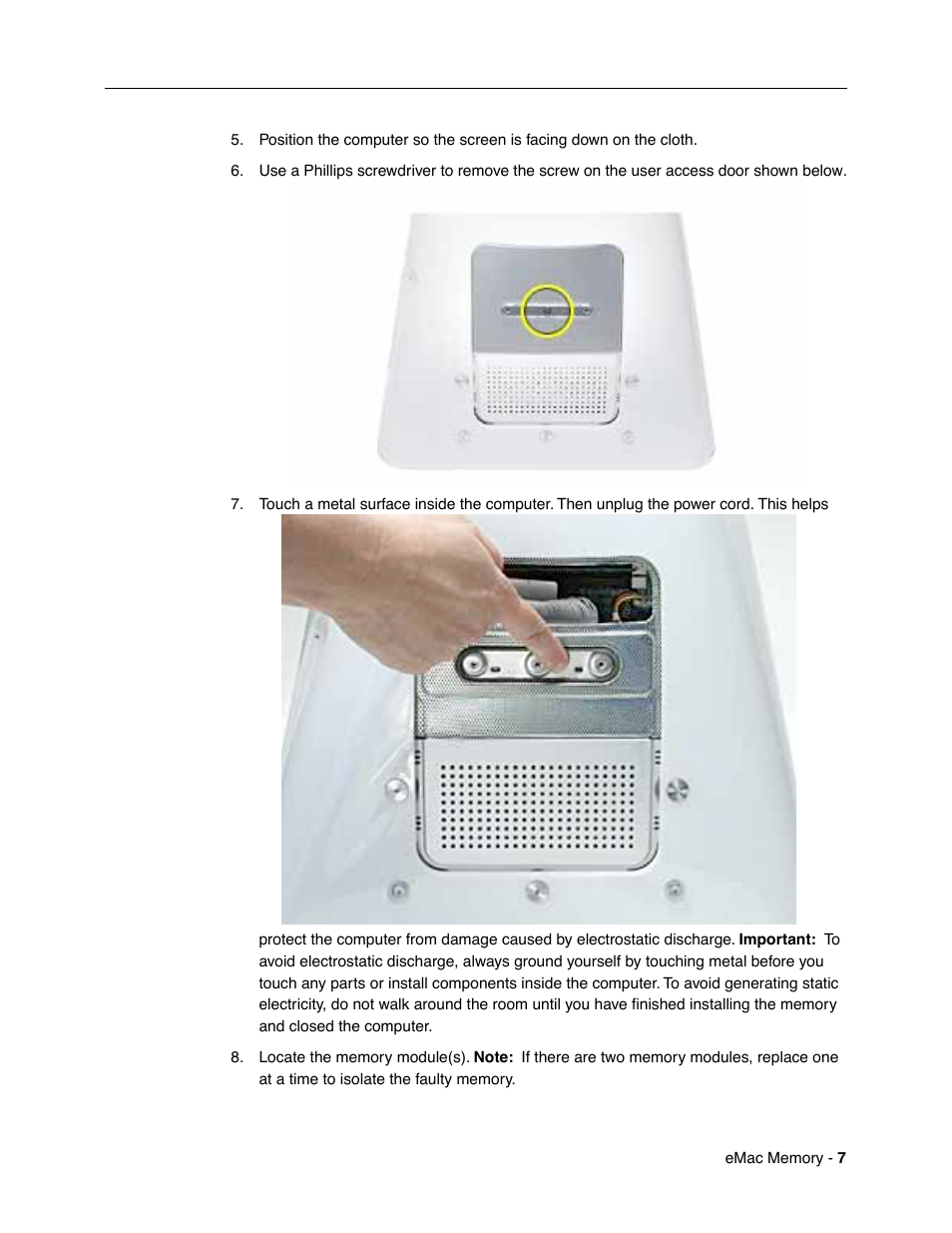 Apple eMac User Manual | Page 7 / 10