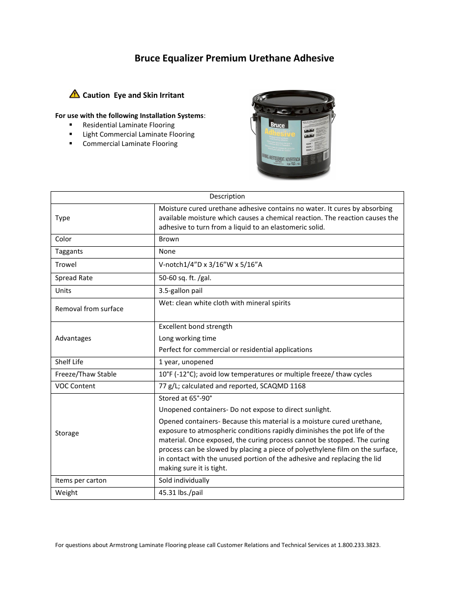 Bruce equalizer premium urethane adhesive | Bruce Reserve Premium User Manual | Page 8 / 30
