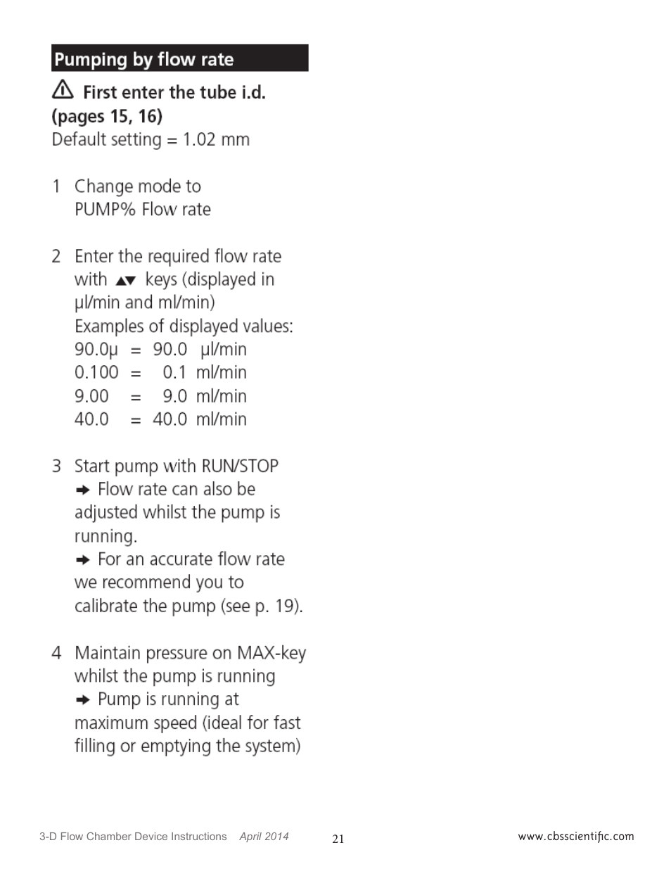 C.B.S. Scientific FCU-1000 User Manual | Page 21 / 24