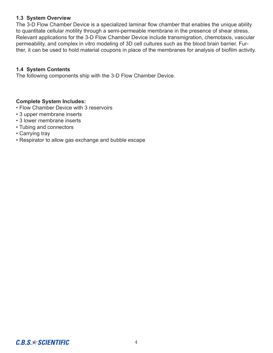 C.B.S. Scientific FCU-1000 User Manual | Page 4 / 24