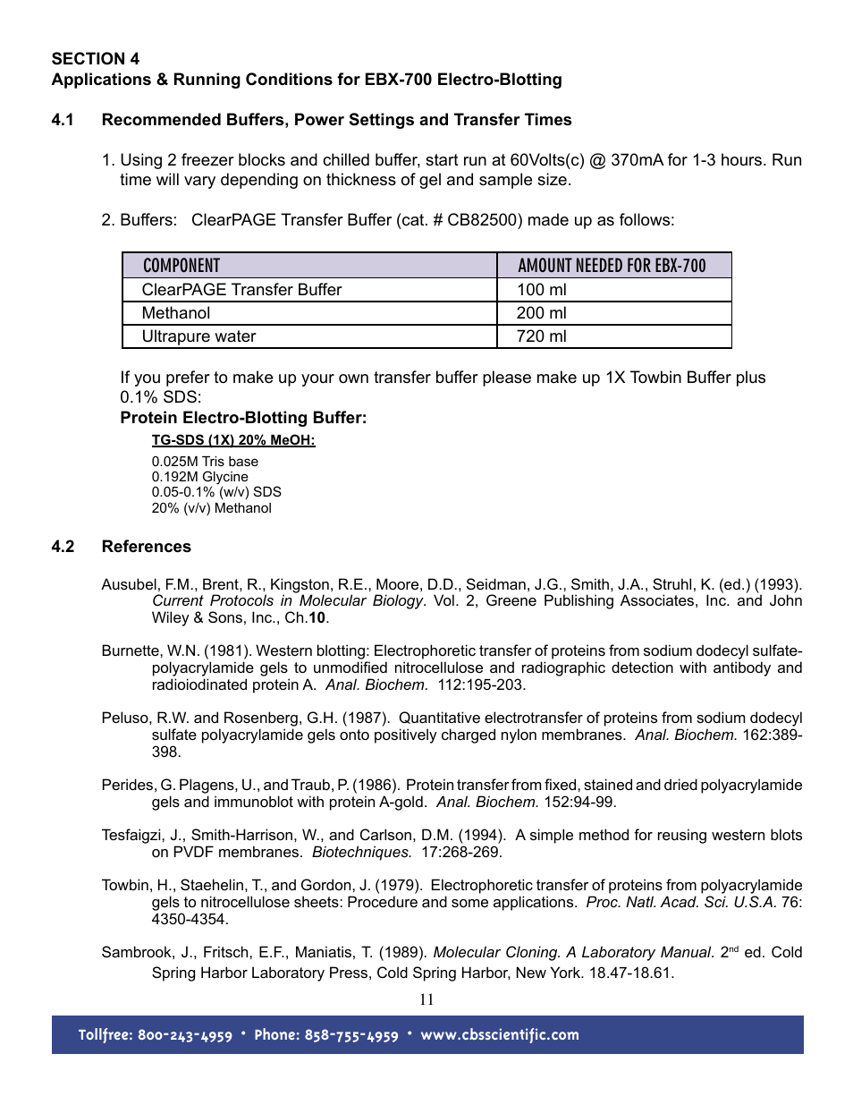 C.B.S. Scientific EBX-700 User Manual | Page 11 / 16