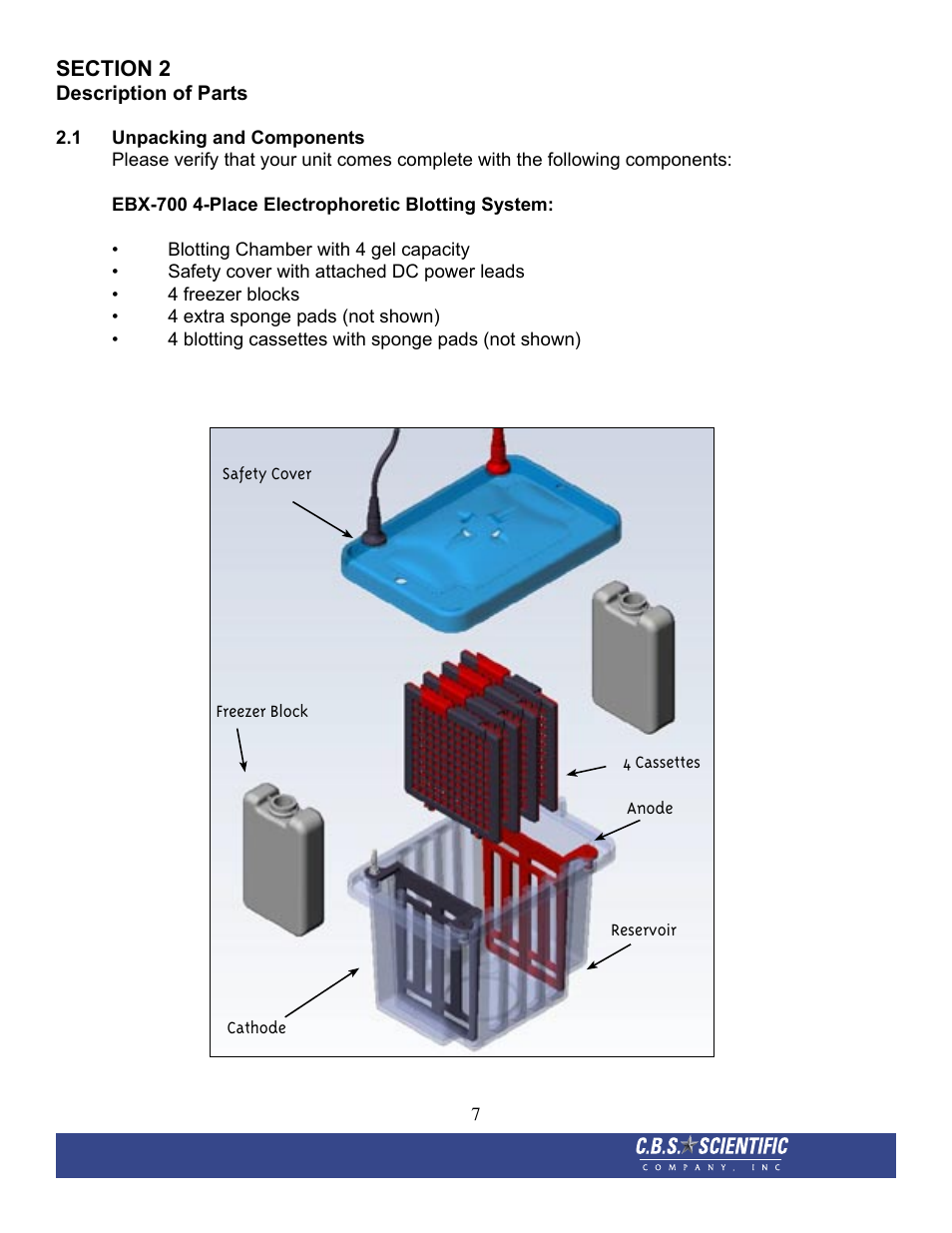 C.B.S. Scientific EBX-700 User Manual | Page 7 / 16