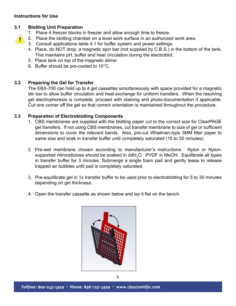 C.B.S. Scientific EBX-700 User Manual | Page 8 / 16