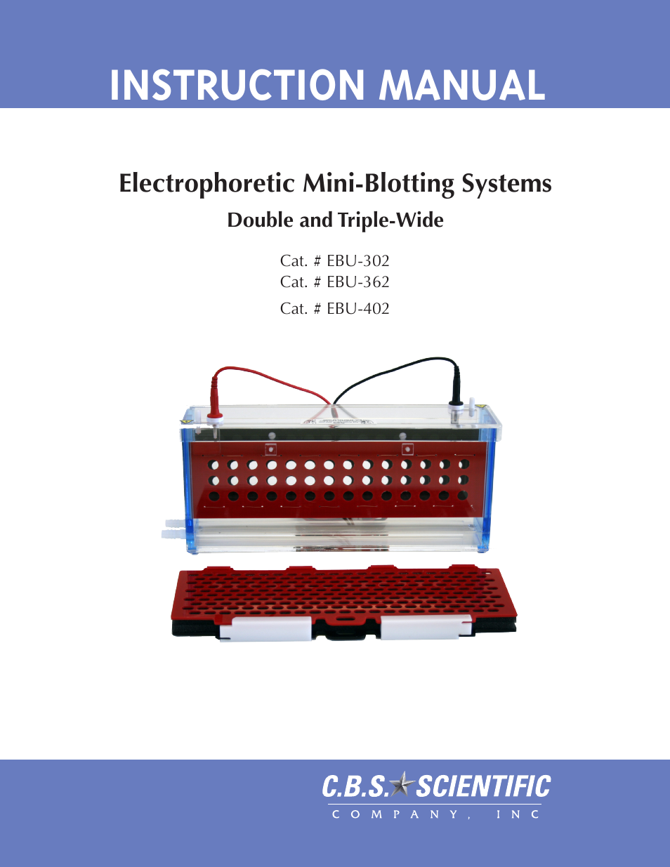 C.B.S. Scientific EBU-402 User Manual | 12 pages