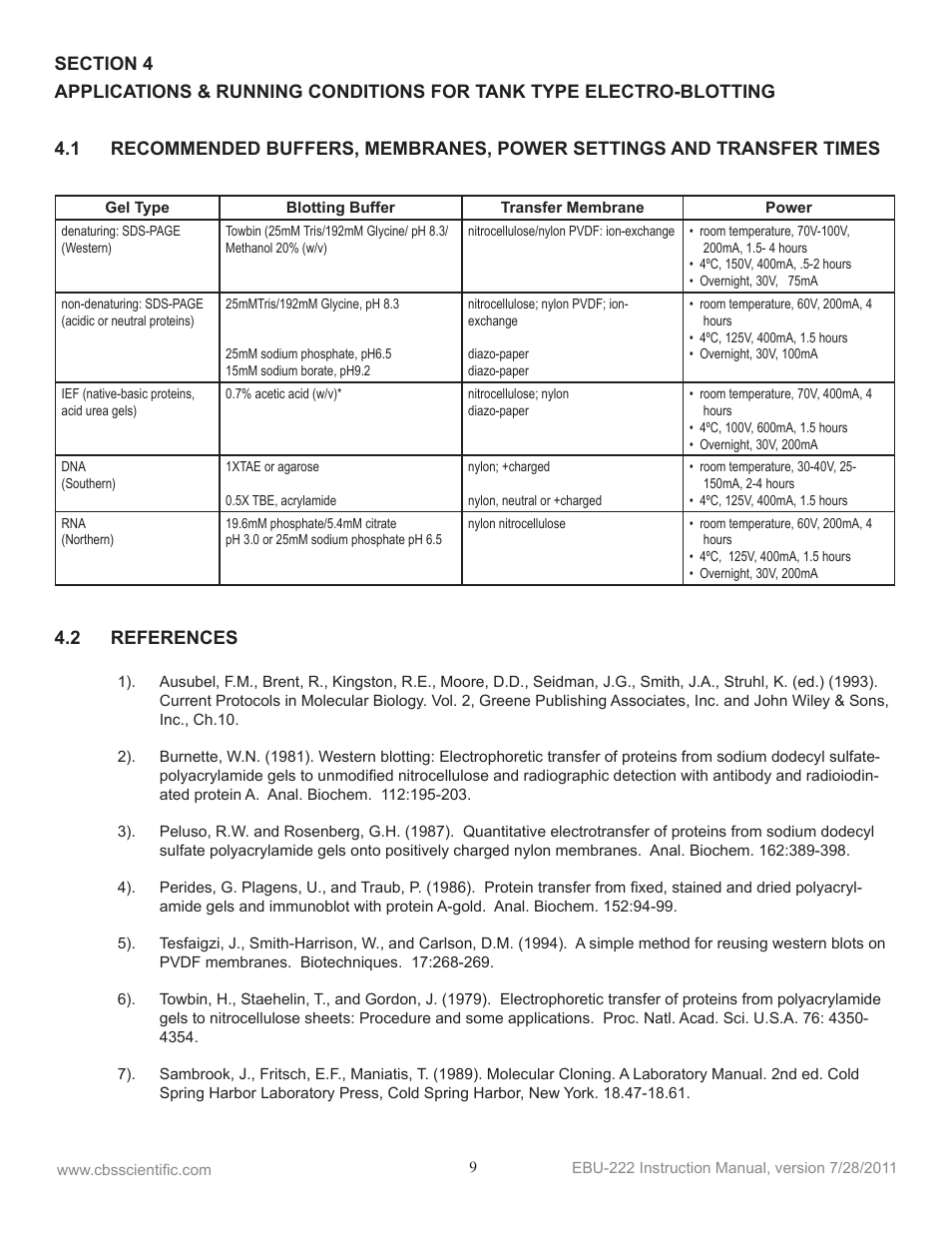 C.B.S. Scientific EBU-222 User Manual | Page 9 / 12