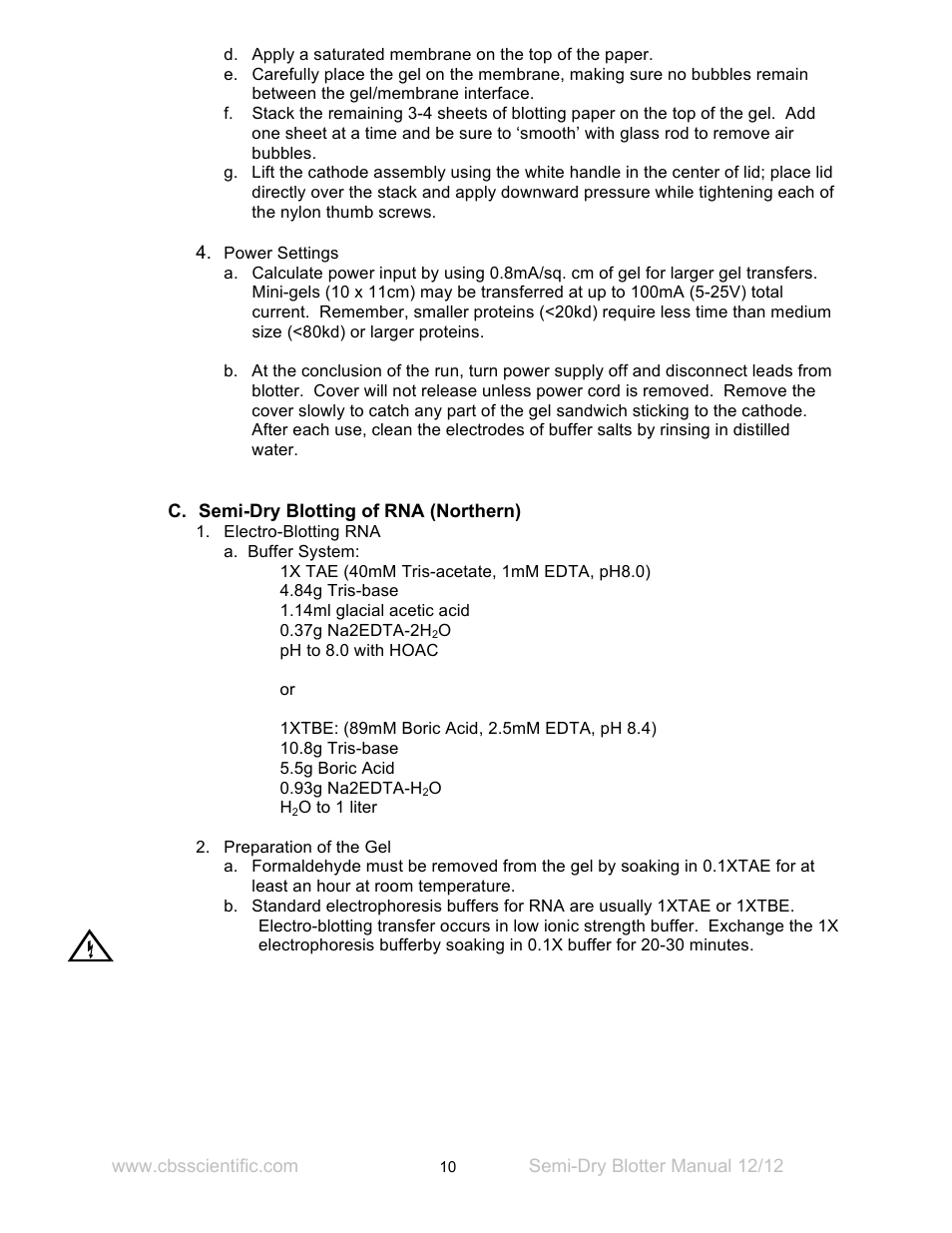 C.B.S. Scientific EBU-6000 User Manual | Page 10 / 16