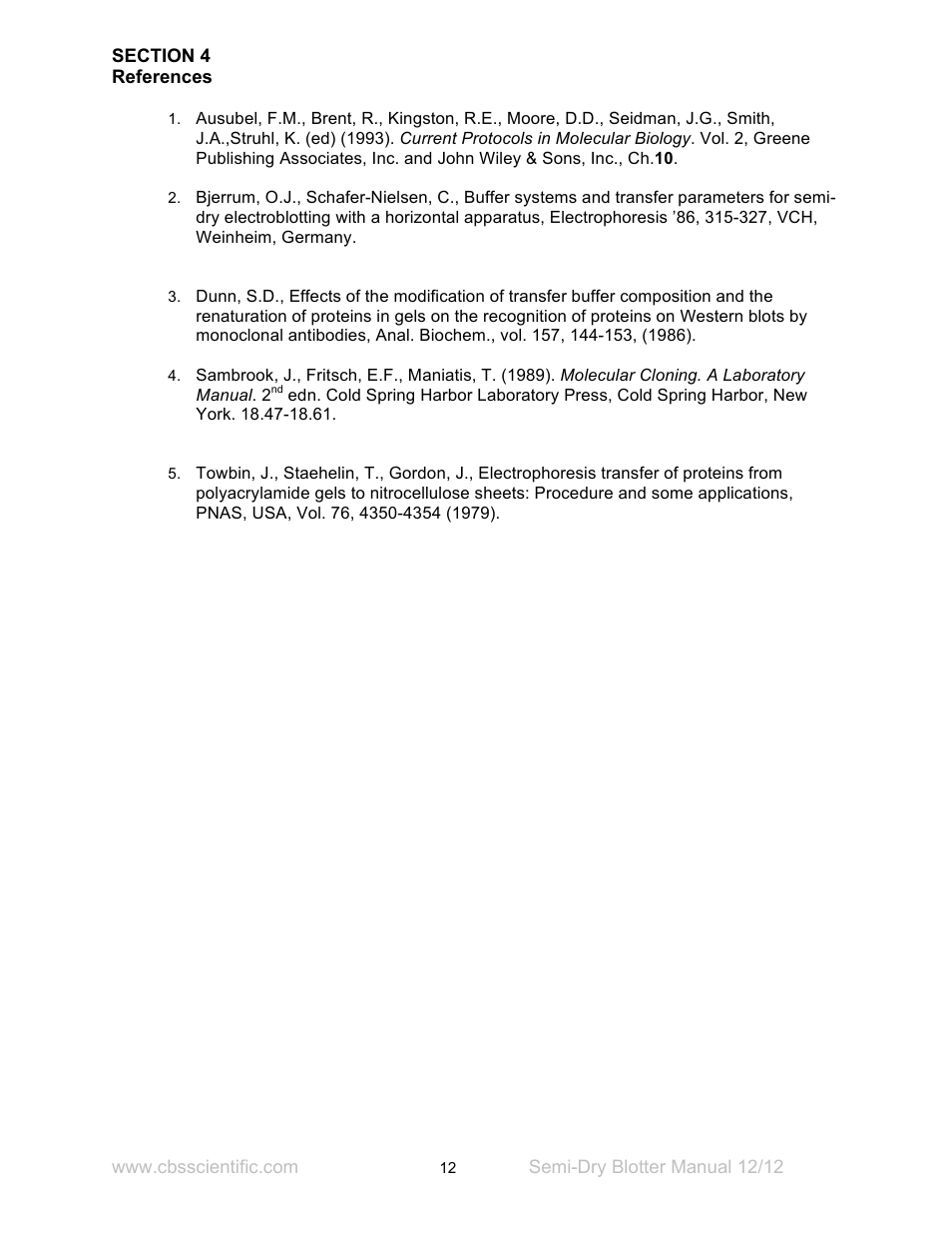 C.B.S. Scientific EBU-6000 User Manual | Page 12 / 16