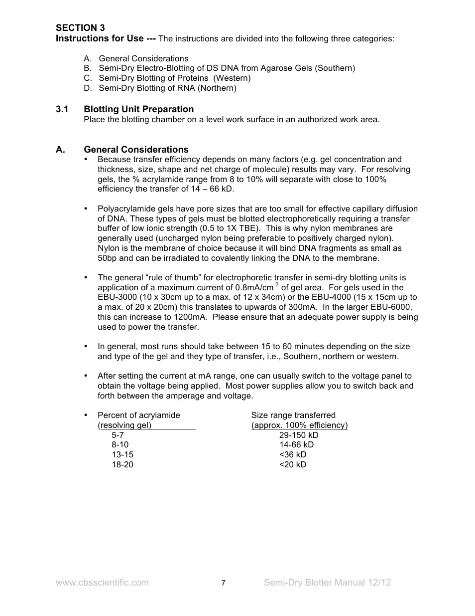 C.B.S. Scientific EBU-6000 User Manual | Page 7 / 16