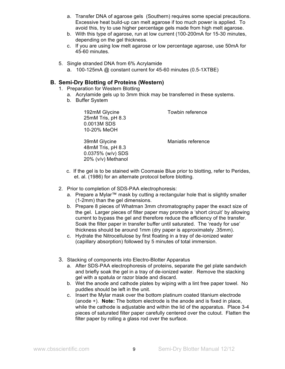 C.B.S. Scientific EBU-6000 User Manual | Page 9 / 16