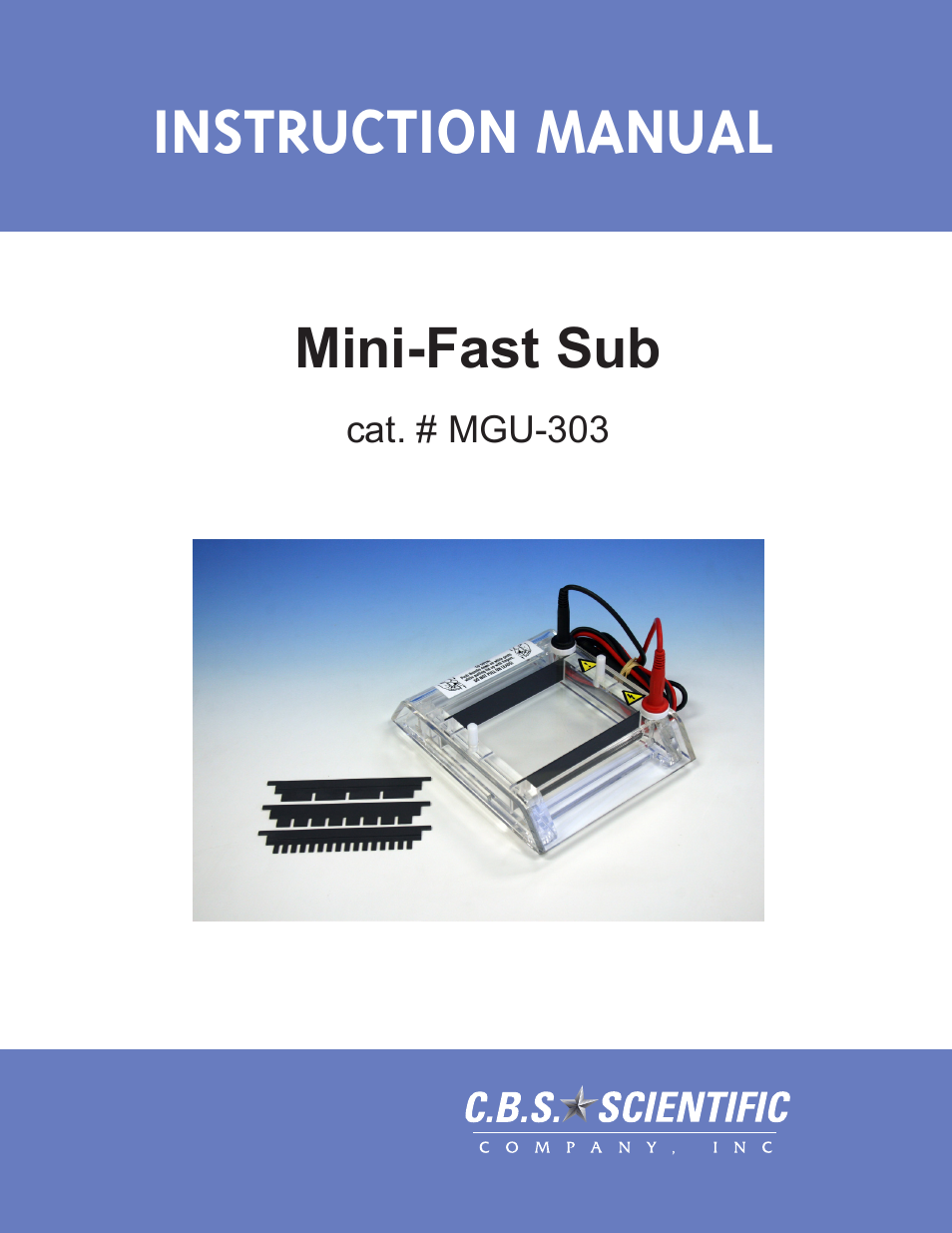 C.B.S. Scientific MGU-303 User Manual | 12 pages