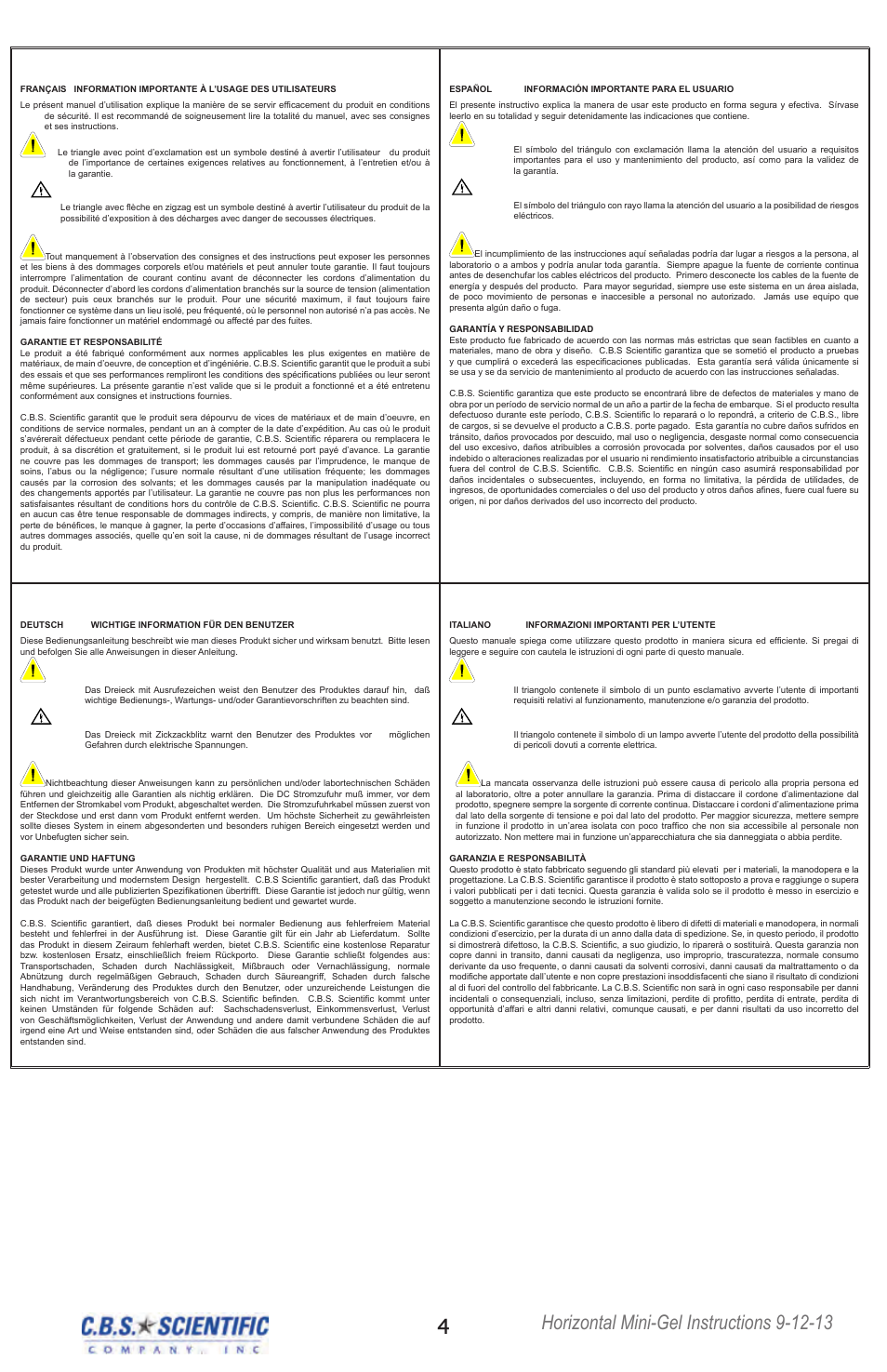 C.B.S. Scientific GCMGU-202T User Manual | Page 4 / 16