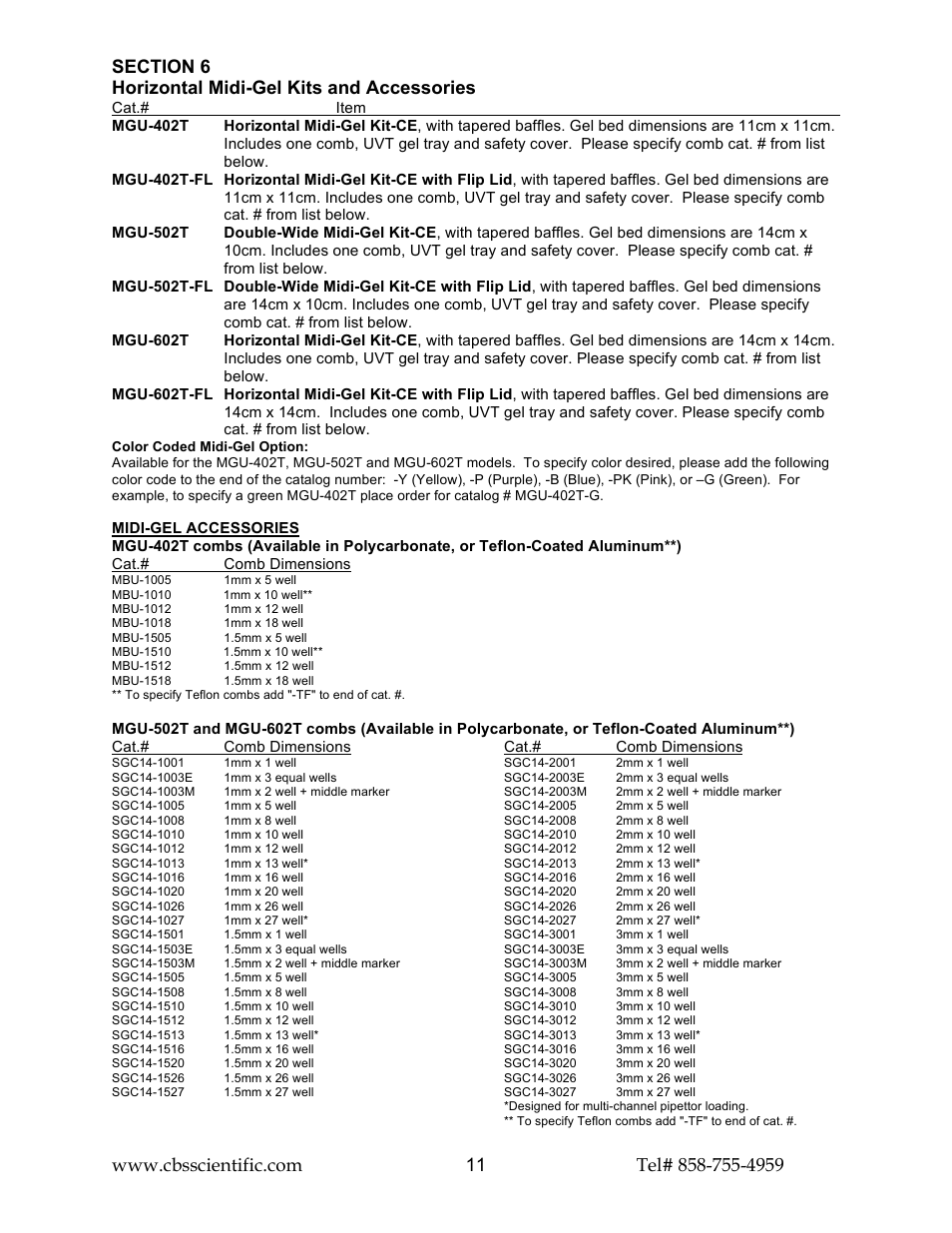 C.B.S. Scientific MGU-602T User Manual | Page 12 / 16