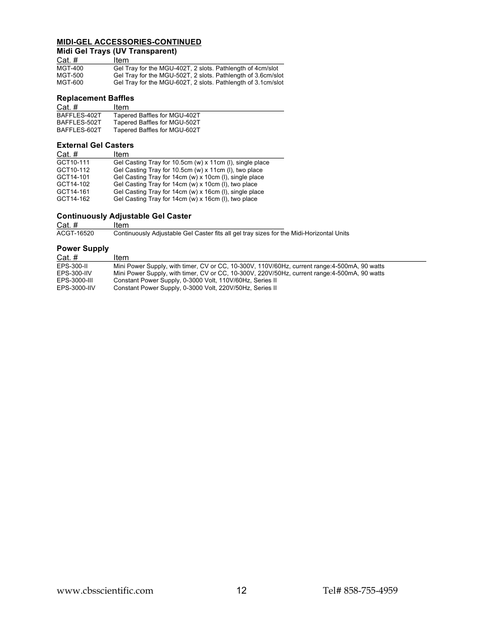 C.B.S. Scientific MGU-602T User Manual | Page 13 / 16