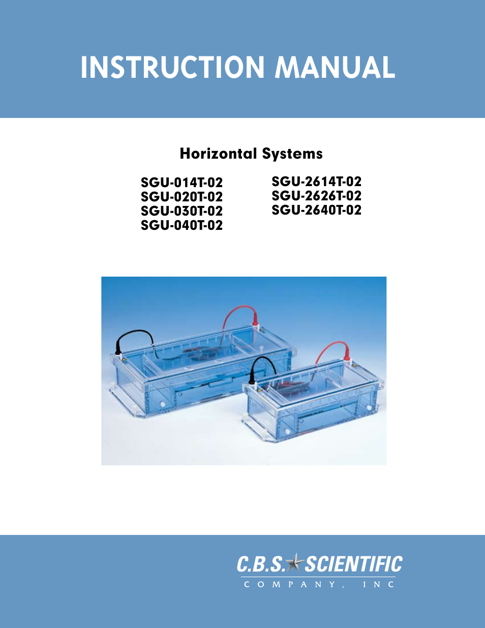 C.B.S. Scientific SGU-2640T-02 User Manual | 16 pages