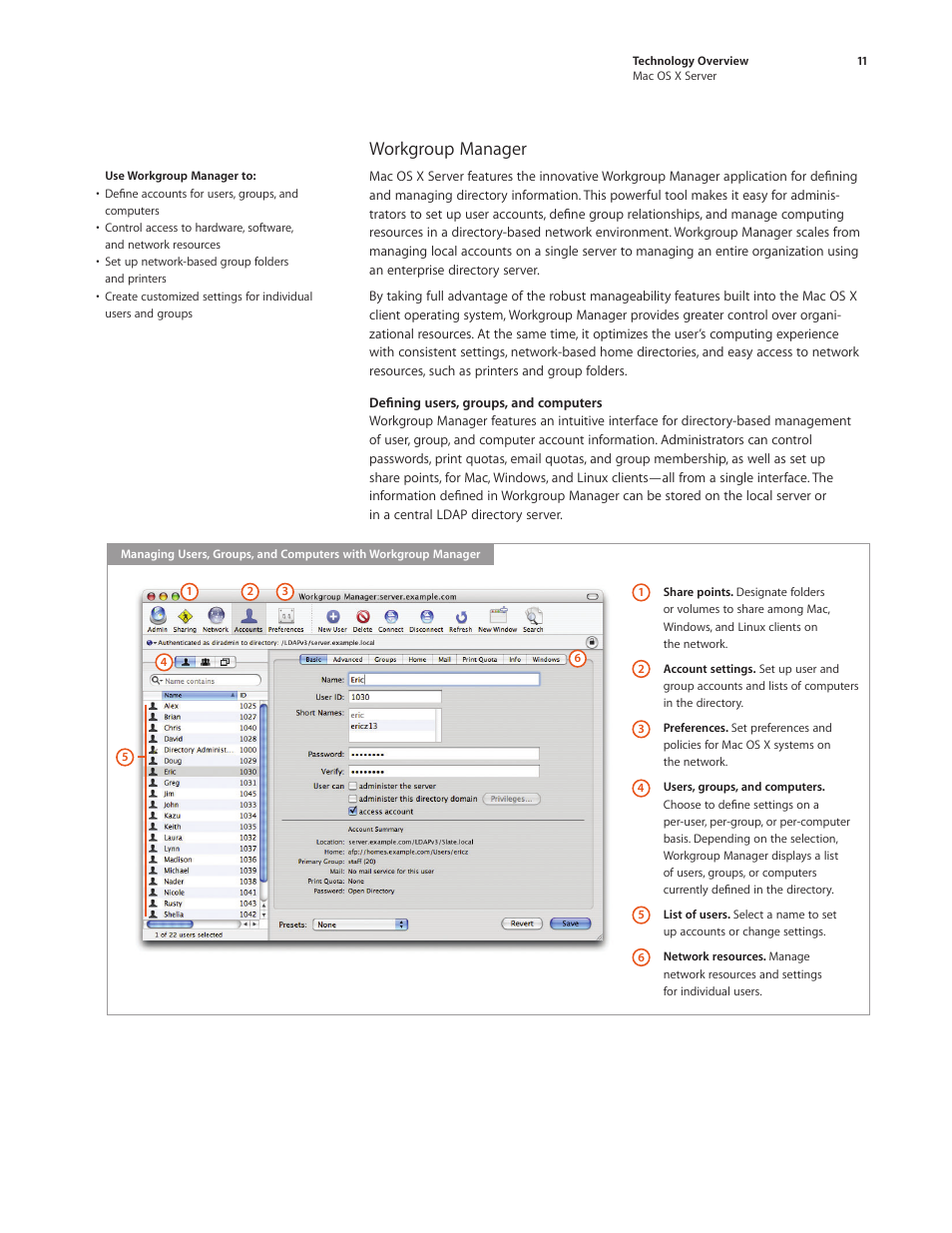 Workgroup manager | Apple Mac OS X Server Ver 10.4 User Manual | Page 11 / 35