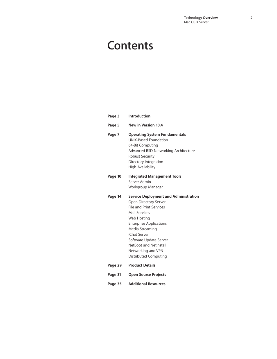 Apple Mac OS X Server Ver 10.4 User Manual | Page 2 / 35