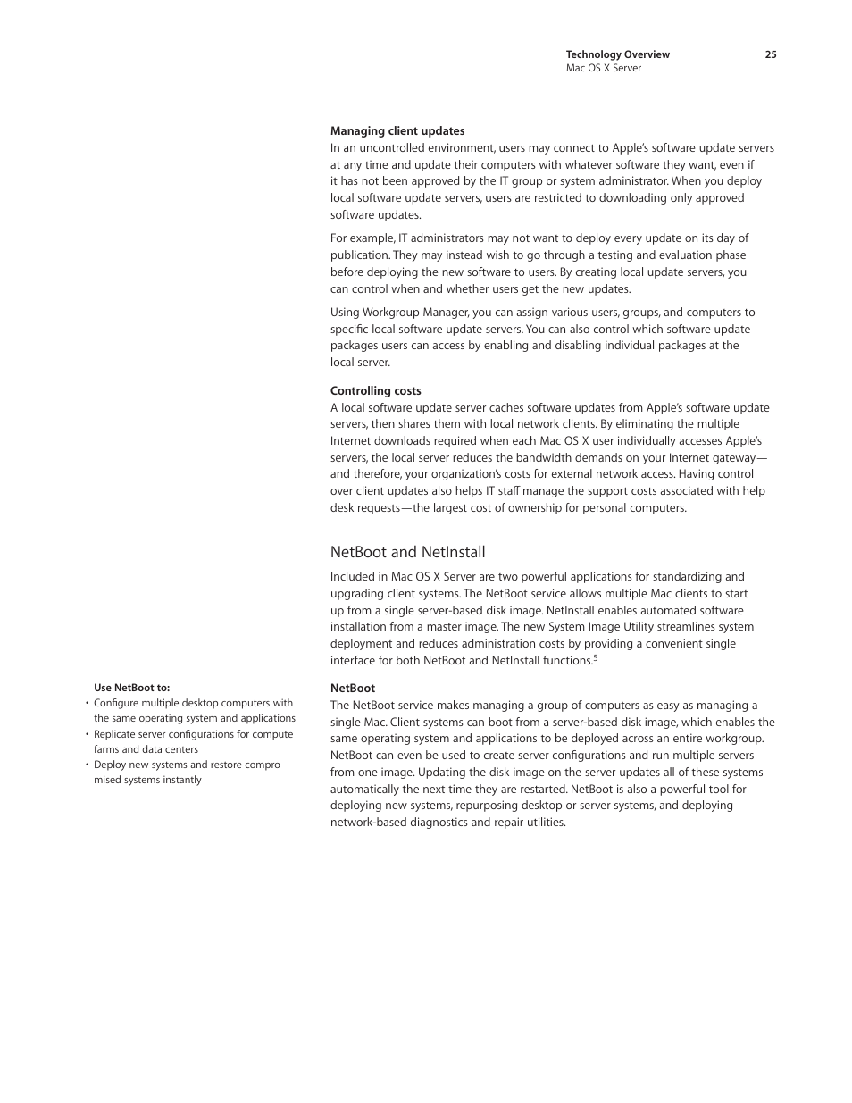Netboot and netinstall | Apple Mac OS X Server Ver 10.4 User Manual | Page 25 / 35