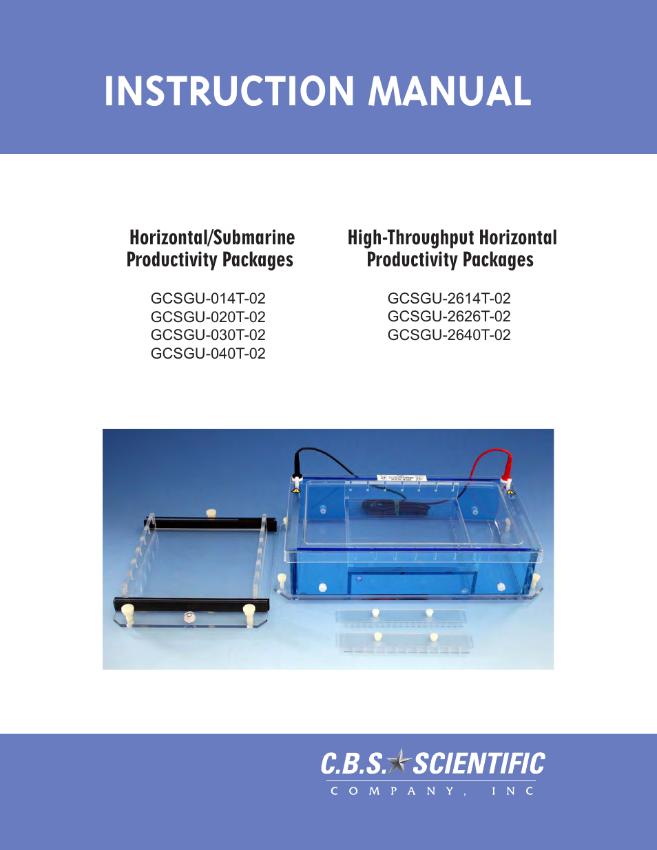 C.B.S. Scientific GCSGU-2640T-02 User Manual | 16 pages