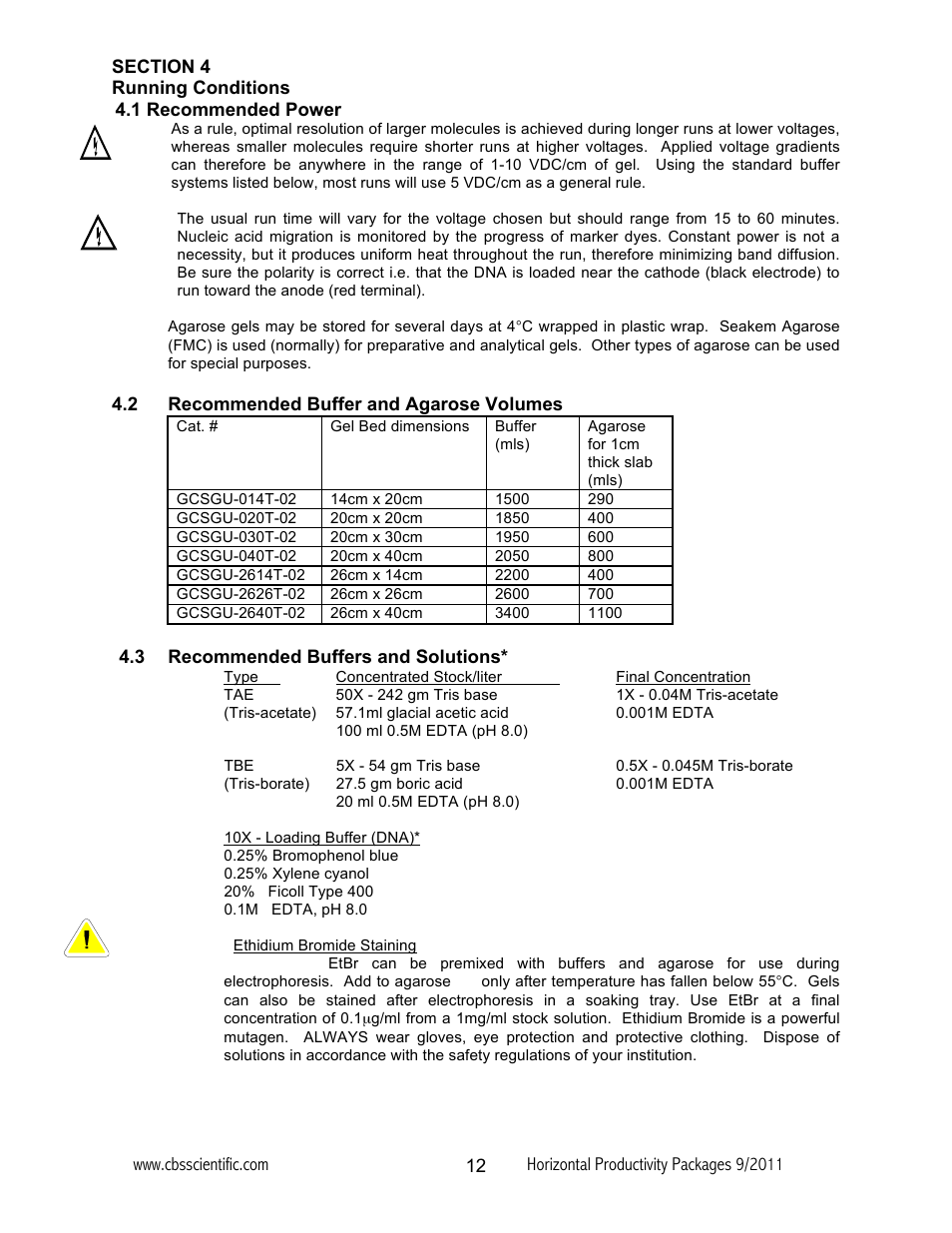 C.B.S. Scientific GCSGU-2640T-02 User Manual | Page 12 / 16