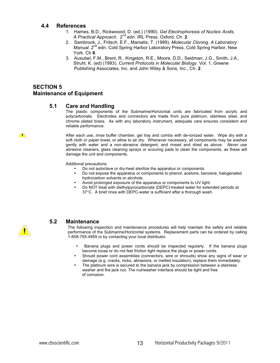 C.B.S. Scientific GCSGU-2640T-02 User Manual | Page 13 / 16