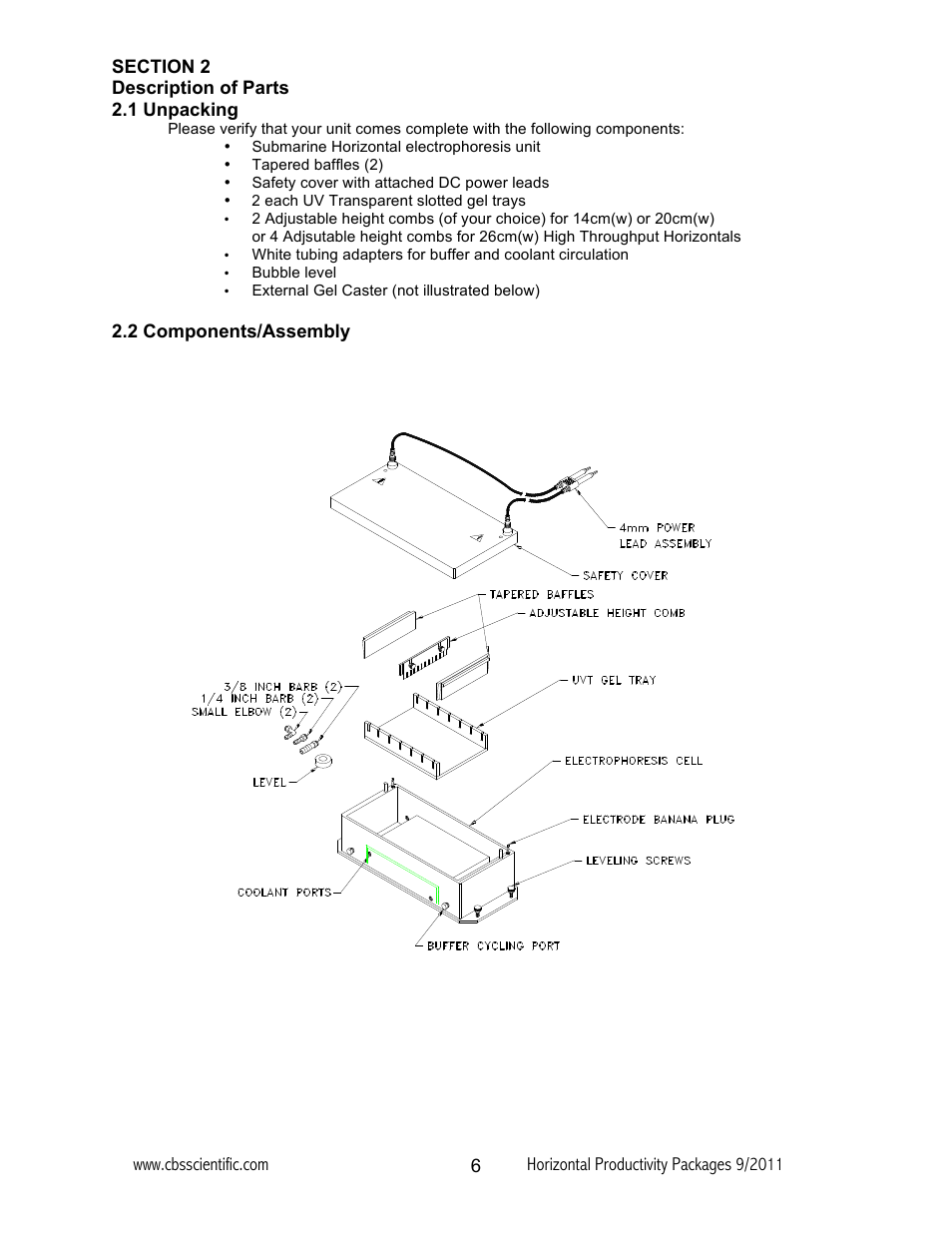 C.B.S. Scientific GCSGU-2640T-02 User Manual | Page 6 / 16