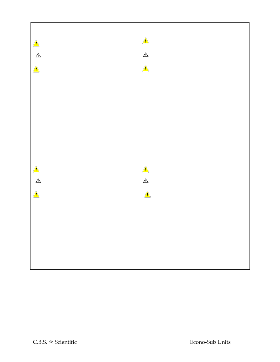 C.b.s.  scientific econo-sub units 4 | C.B.S. Scientific SGE-040-02 User Manual | Page 4 / 16