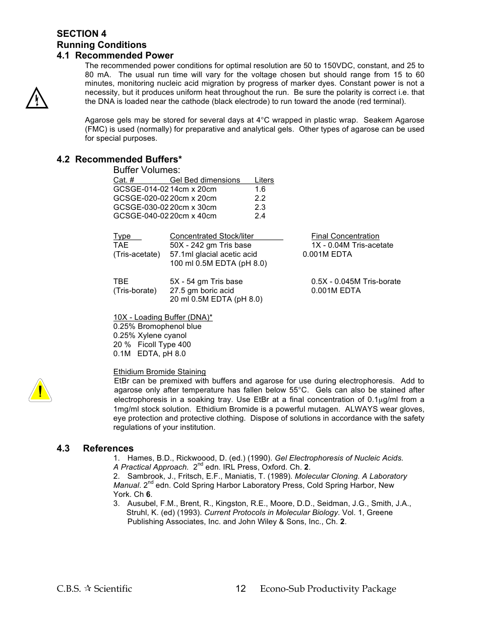 C.B.S. Scientific GCSGE-040-02 User Manual | Page 12 / 16