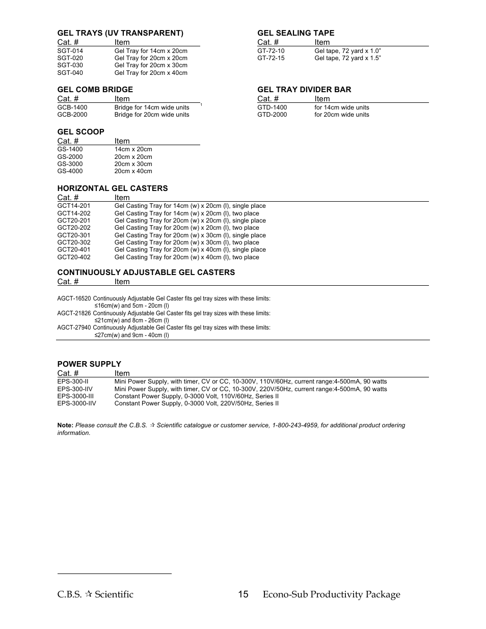 C.B.S. Scientific GCSGE-040-02 User Manual | Page 15 / 16