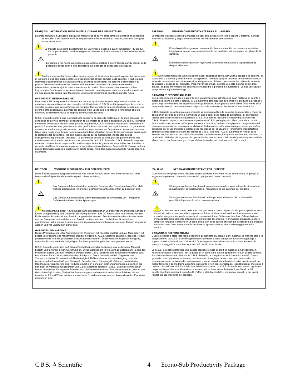 C.B.S. Scientific GCSGE-040-02 User Manual | Page 4 / 16