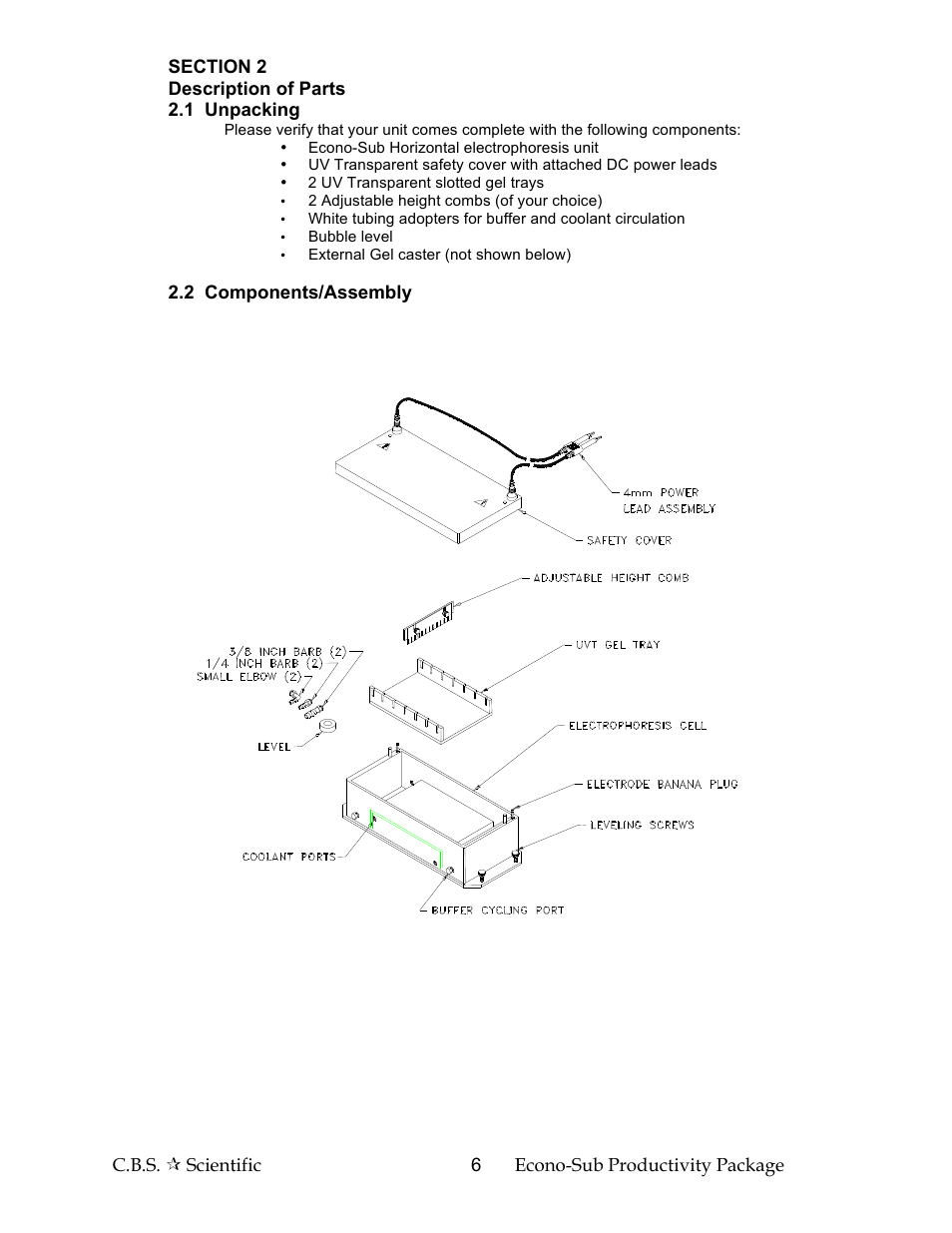 C.B.S. Scientific GCSGE-040-02 User Manual | Page 6 / 16