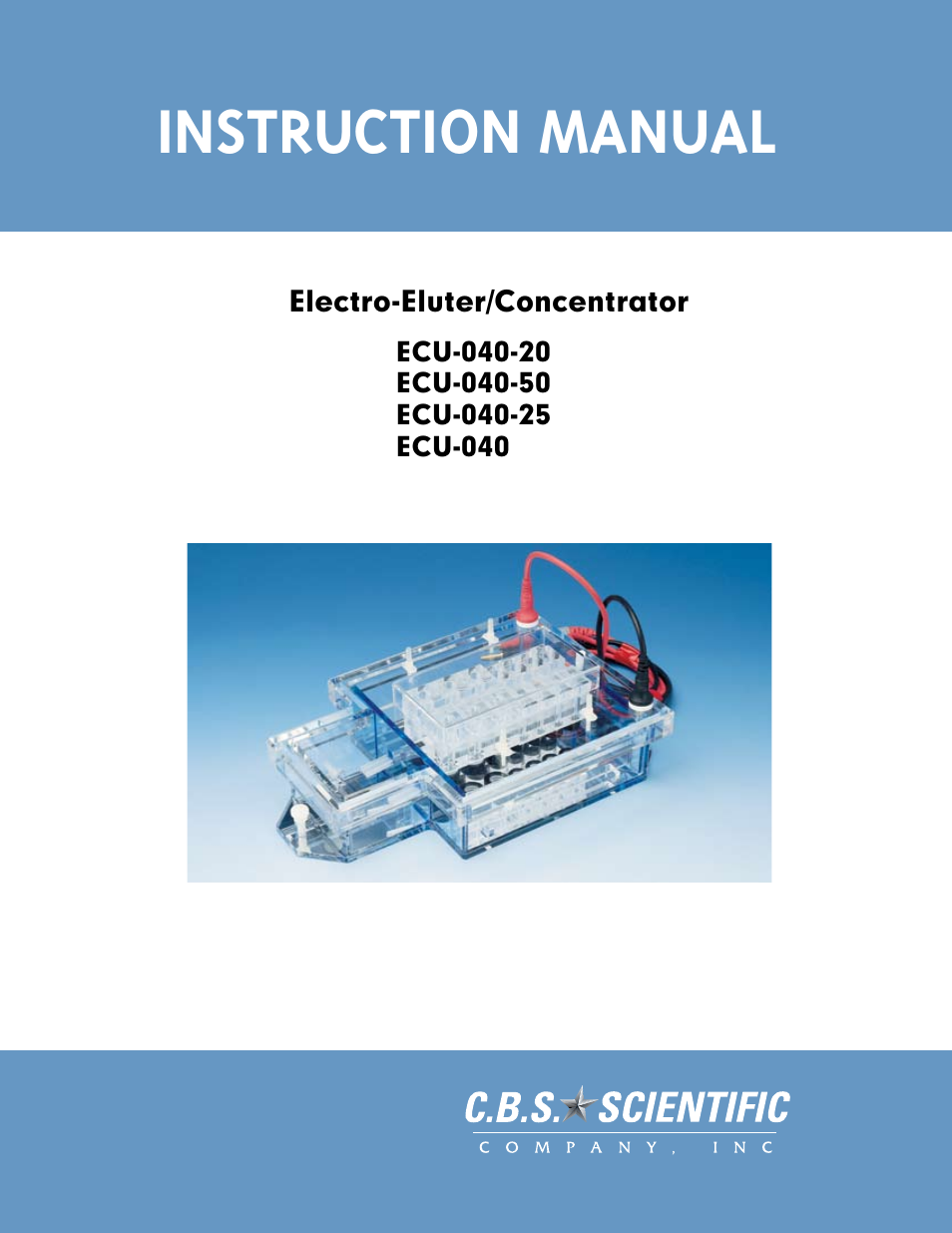 C.B.S. Scientific ECU-040 User Manual | 16 pages