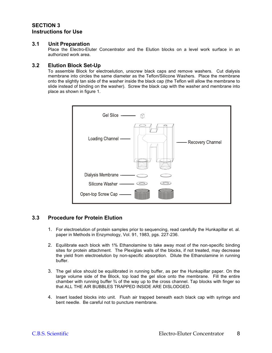 C.B.S. Scientific ECU-040 User Manual | Page 8 / 16