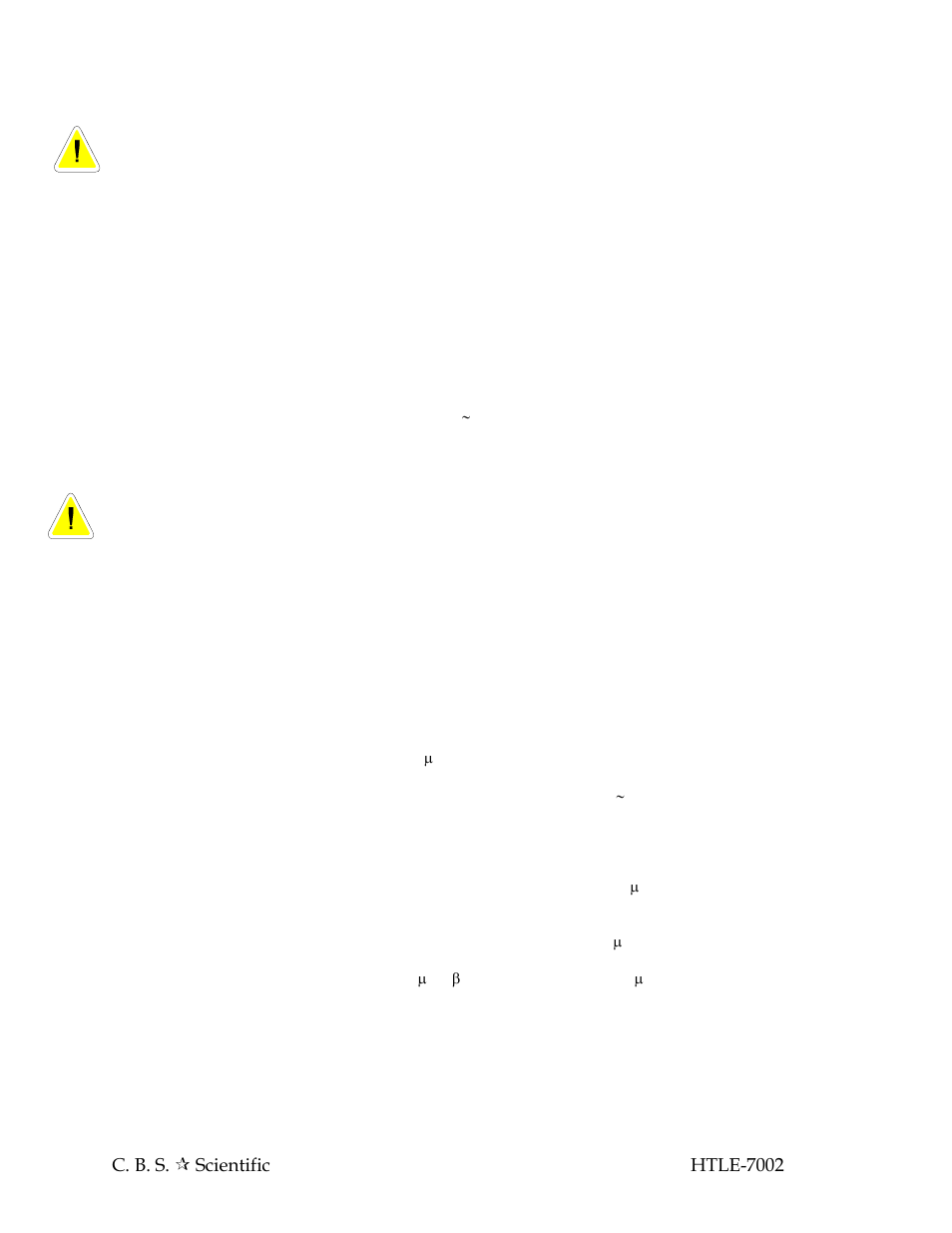 C.B.S. Scientific HTLE-7002 User Manual | Page 10 / 44