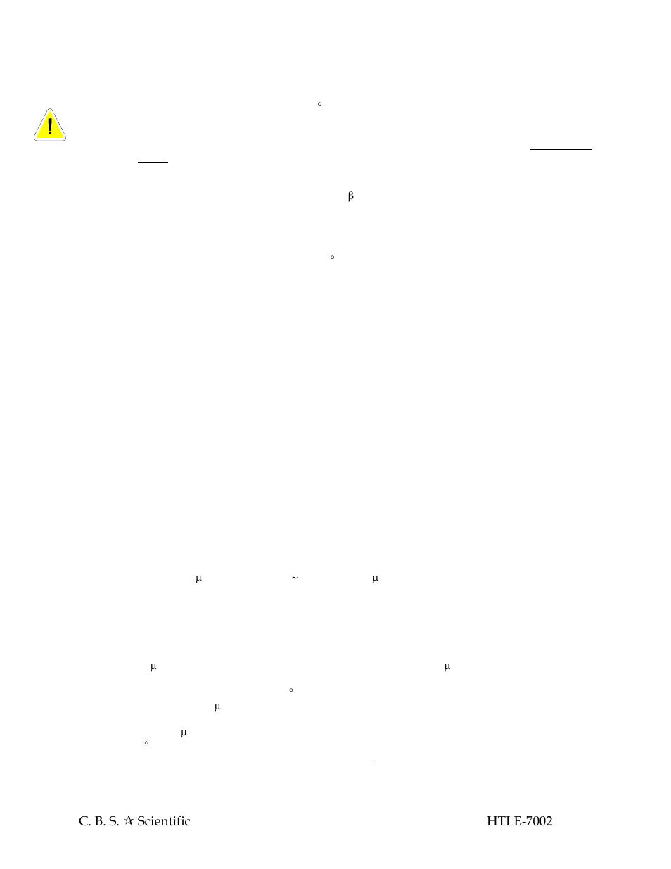 C.B.S. Scientific HTLE-7002 User Manual | Page 11 / 44