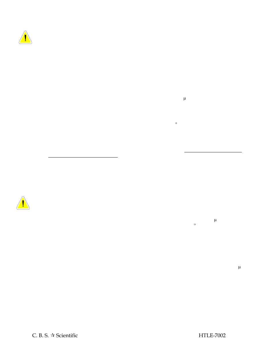 C.B.S. Scientific HTLE-7002 User Manual | Page 27 / 44