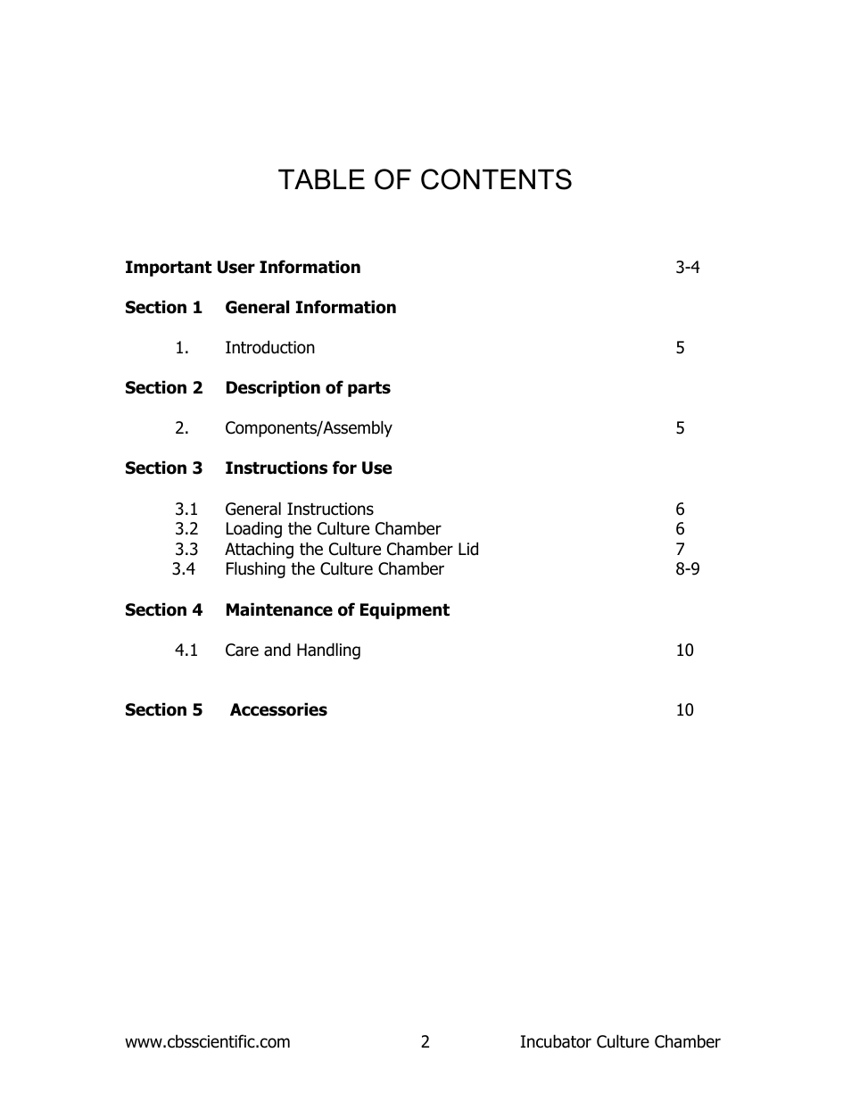 C.B.S. Scientific M-624 User Manual | Page 2 / 12