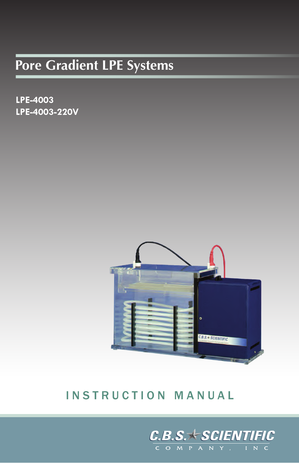 C.B.S. Scientific LPE-4003-220V User Manual | 16 pages
