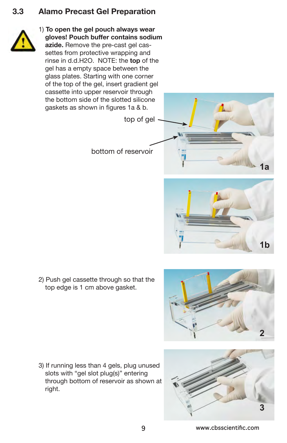 1a 1b 2 3 | C.B.S. Scientific LPE-4003-220V User Manual | Page 9 / 16