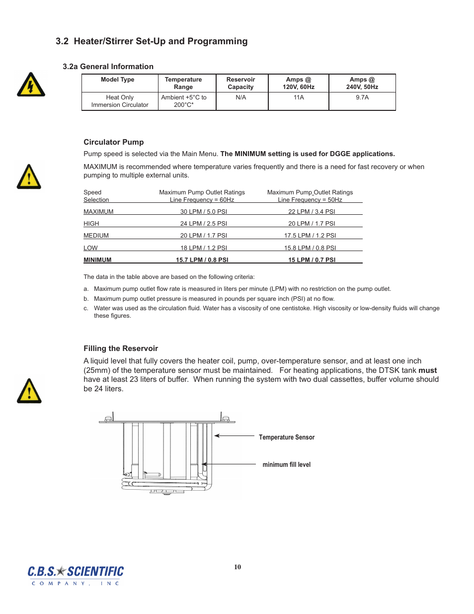 2 heater/stirrer set-up and programming | C.B.S. Scientific DTSK-2401-220 User Manual | Page 10 / 60