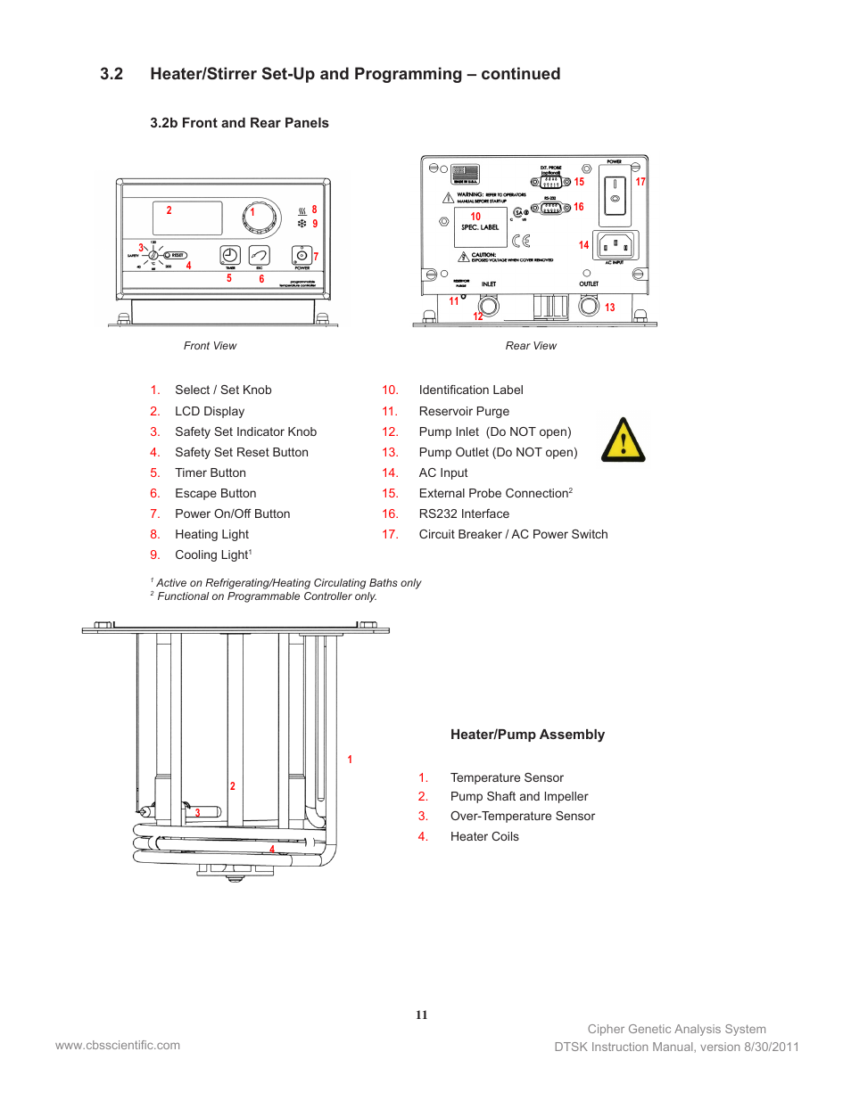 C.B.S. Scientific DTSK-2401-220 User Manual | Page 11 / 60