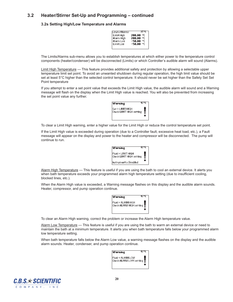 C.B.S. Scientific DTSK-2401-220 User Manual | Page 20 / 60