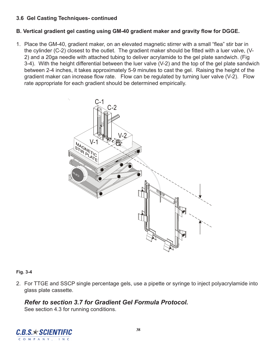 C-1 c-2 v-1 v-2 | C.B.S. Scientific DTSK-2401-220 User Manual | Page 38 / 60