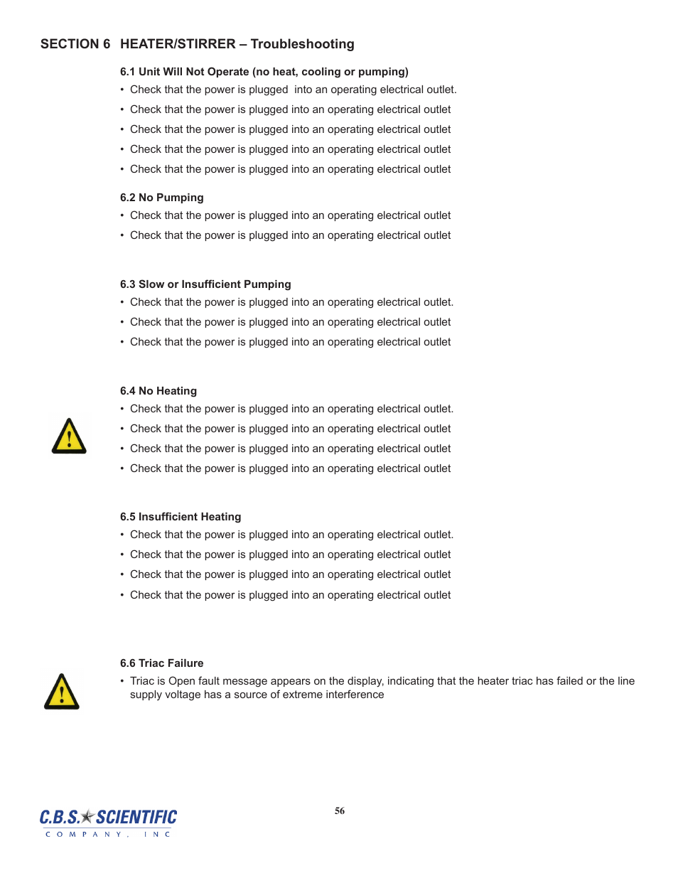 C.B.S. Scientific DTSK-2401-220 User Manual | Page 56 / 60