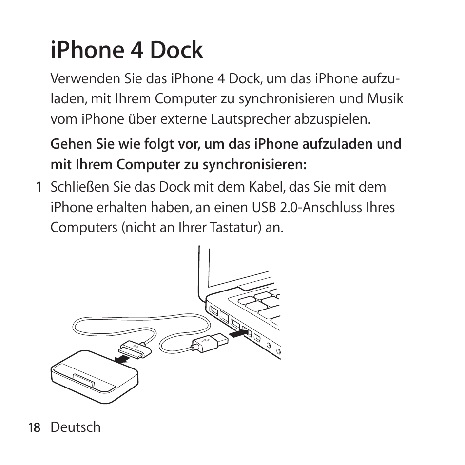 Iphone 4 dock | Apple iPhone 4 Dock User Manual | Page 18 / 40