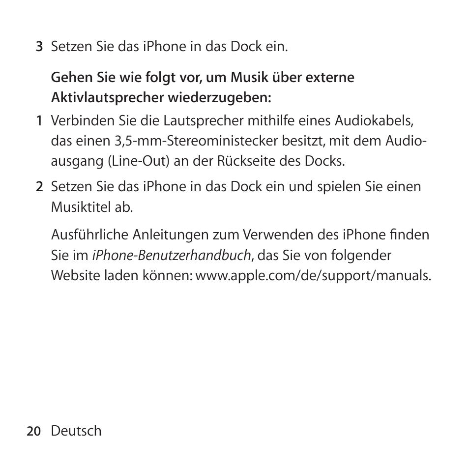 Apple iPhone 4 Dock User Manual | Page 20 / 40