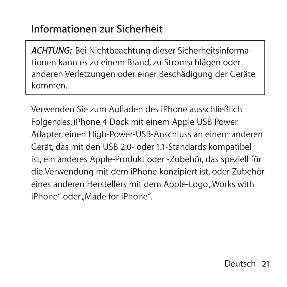 Apple iPhone 4 Dock User Manual | Page 21 / 40